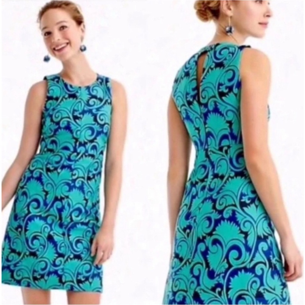 J. Crew floral jacquard dress Sz 4